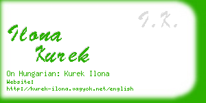 ilona kurek business card